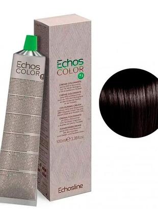4/7 cold крем-краска для волос echosline echos color 100 мл холодный коричневый средний каштан