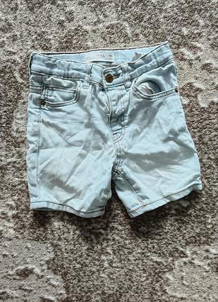 Стильные джинсовые шорты zara kids на мальчика