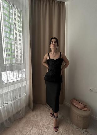 Чорна сукня вінтажна 80-х років