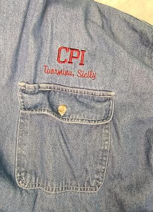 Мужская джинсовая рубашка размер xl, 100% хлопок, без дефектов