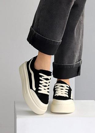 Кеды на утолщенной подошве 🖤