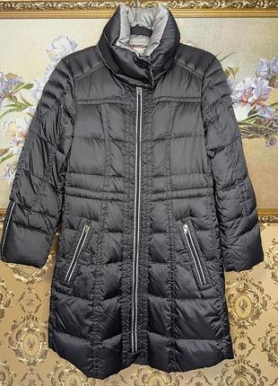 Marc cain оригинал черный пуховик макси миди курточка пальто пуховый размер xs s