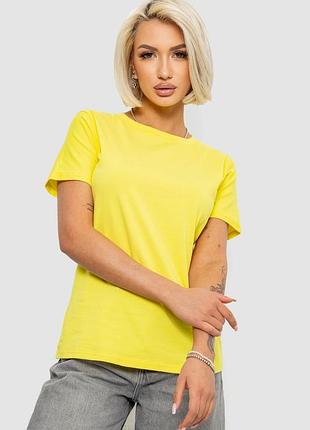 Футболка жіноча однотонна колір жовтий