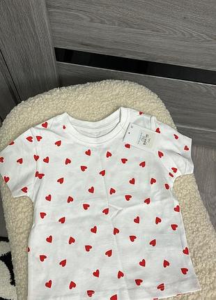Дитяча футболка primark з сердечками