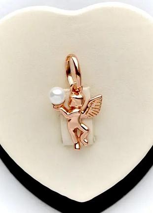 Красивий кулон з перлинкою ( медичне золото)