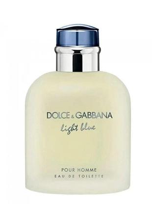 Туалетна вода чоловіча dolce & gabbana light blue pour homme, 125 мл тестер