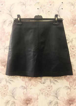 Юбка из натуральной кожи warehouse. размер sм
