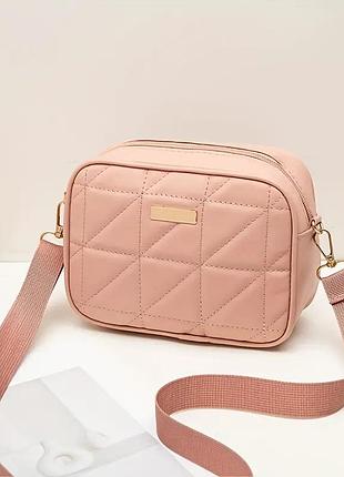 💥 трендовый аксессуар для вашего стиля: сумка кроссбоди "квадро" рожевий