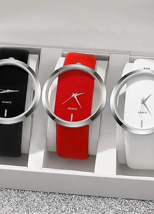 Женские часы "минимализм" classic. кварцевые, ультратонкие, на цветном ремешке. современные и элегантные.