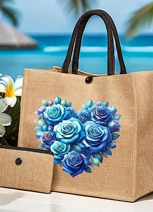 💖 романтический и практичный комплект 2в1 в экостиле! з синім сердечком