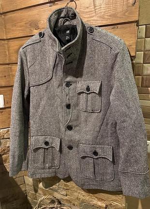 Чоловіче шерстяне пальто h&m