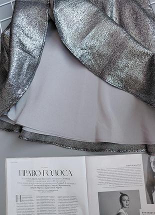 Срібляста кльошна спідниця 4