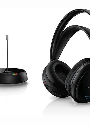 Безпровідні навушники philips shc5200 10 hi fi накладні fm трансміттер 3 5 мм джек чорні комфортні моделі