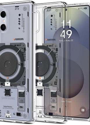 Чехол для galaxy s25 ultra магнитный magfit qi2 military grade защита прозрачный материал термопластик