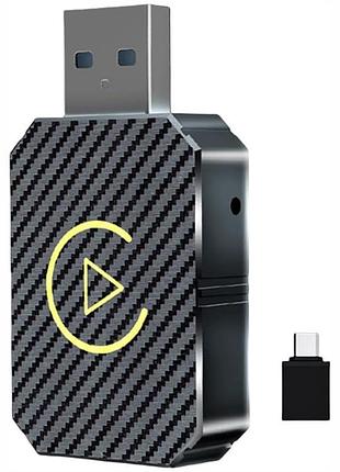 Адаптер wireless carplay bluetooth для авто 2в1 міні бокс android carplay ios10 android11 usb dongle бездротовий