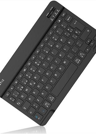 Клавиатура bluetooth spanish беспроводная для ios ipad android samsung huawei lenovo подсветка usb черная