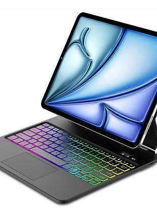 Клавиатура для ipad air 13 m3 2025 m2 2024 и ipad pro 12 9 6 5 4 3 поколение bluetooth магнитная с подсветкой