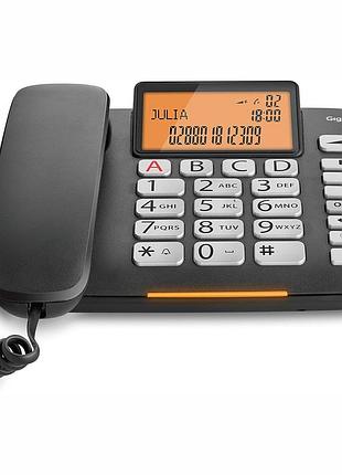 Телефон аналоговый gigaset dl580 черный компактный с идентификацией звонящего модель 2023 года