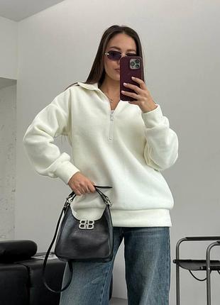 Худі кофта з флісу жіноча флісова тепла на змійці