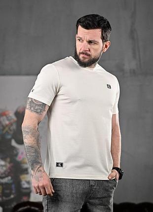 Футболка ck slim fit beg 4 дл6478