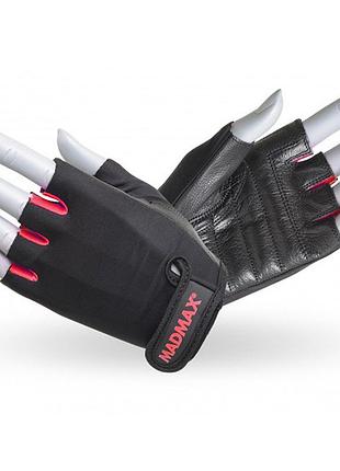 Перчатки для фитнеса mad max rainbow mfg 251, black/red l