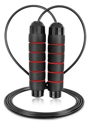 Скакалка скоростная power play 4210 2.7 м, black/red