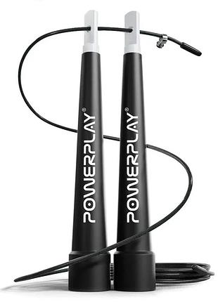 Скакалка швидкісна power play 4202 2.9 м, black