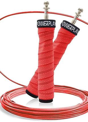 Скакалка скоростная power play 4208 3 м, red