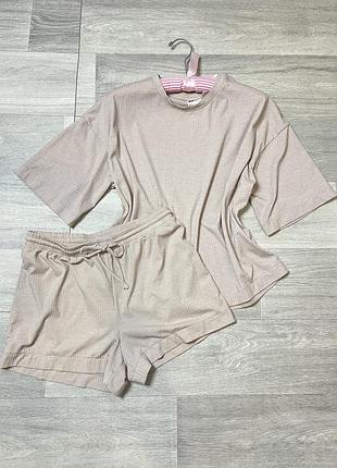 Піжама жіноча футболка шорти брендова домашня
