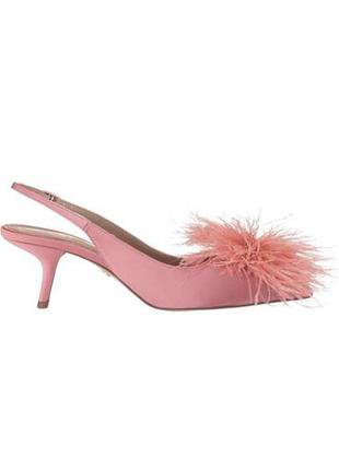 Sam edelman новые 37 туфли с перьями розовые