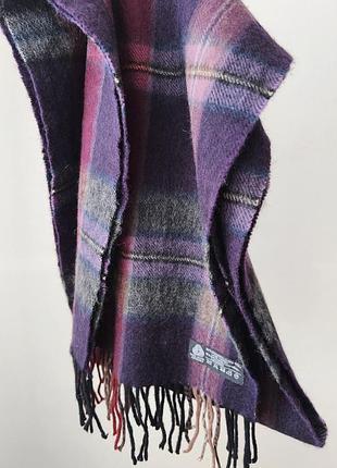 Фіолетовий вовняний шарф wool mark