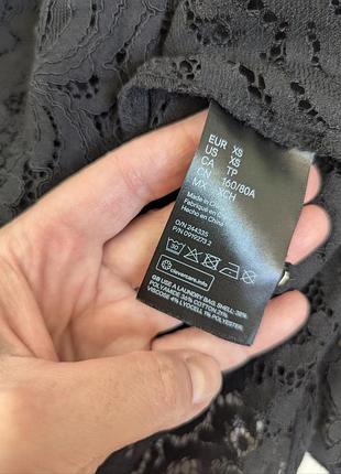 Ажурная черная блуза h&amp;m 9