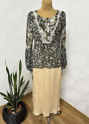 Шифонова блуза в стилі бохо
