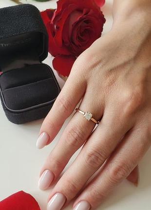 Волшебная кольца tiffany с бриллиантом кушон 0.50 карат