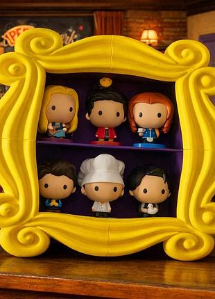 🔥 поличка для фігурок friends mcdonalds funko pop | жовта рамка друзі | полка для колекції mcdonalds friends