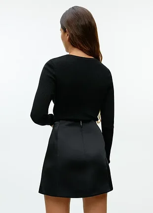 Сатинова міні спідниця arket 3