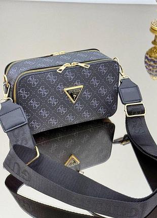 Сумка маленька чорна жіноча guess гес клатч крос-боді