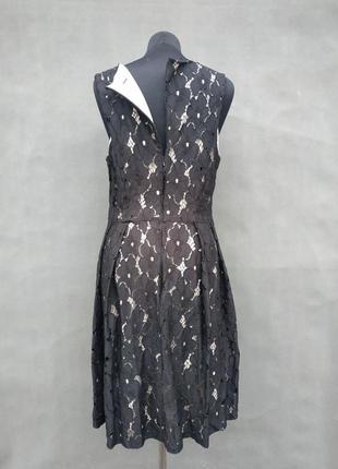 Новое платье миди гипюр на телесном подкладе размер uk 16-182 фото