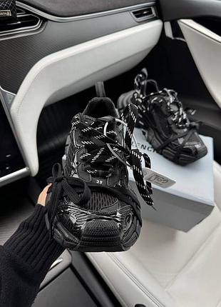 Женские кроссовки 3xl black черные трендовые кроссовки на платформе 7