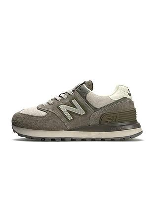 Женские кроссовки new balance x stone island olive white