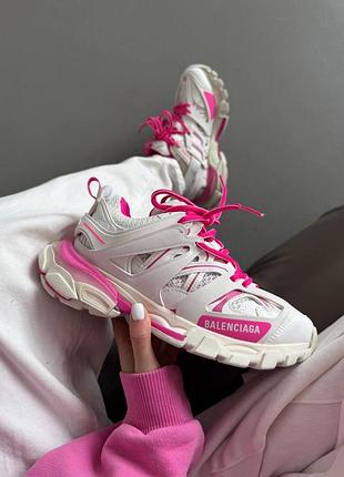 Жіночі кросівки blncg  track | white / pink premium
