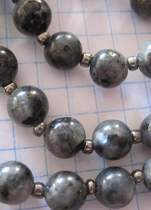 Бусы .ожерелье. натуральный камень лабродорит.