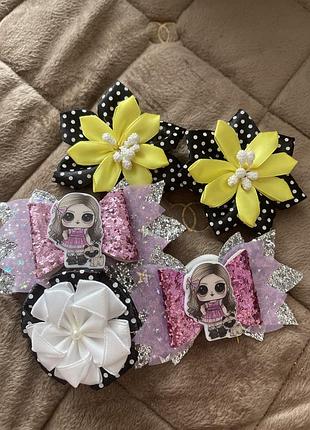 Резинки бантики ручної роботи для волосся