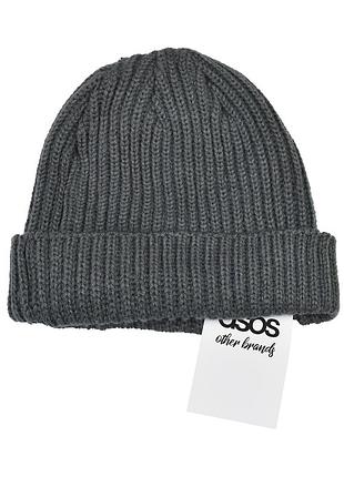 Нова сіра шапка біні beechfield by asos