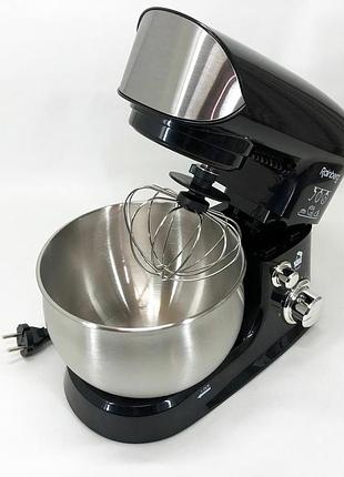 Электрический планетарный миксер тестомес rainberg rb-8083 3200 вт с насадками. цвет: черный