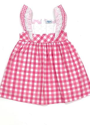 Розовое платье для девочки 110 см mayoral