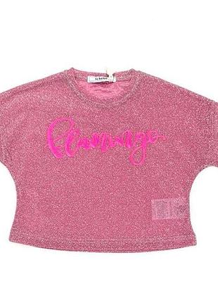 To be too яркая, розовая футболка с принтом для девочки 98, 104 см