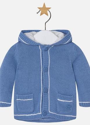 Синий кардиган для мальчика mayoral 60 см