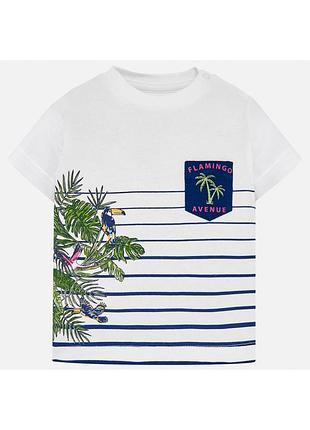 Біла футболка для хлопчика mayoral 68 см