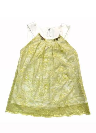 Блуза для дівчинки pinetti 45231 130 см жовте